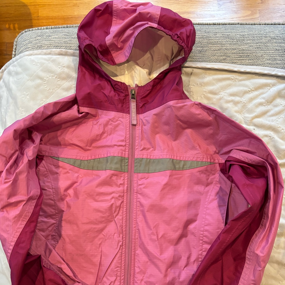 L.L. Bean Pink and White Jacket